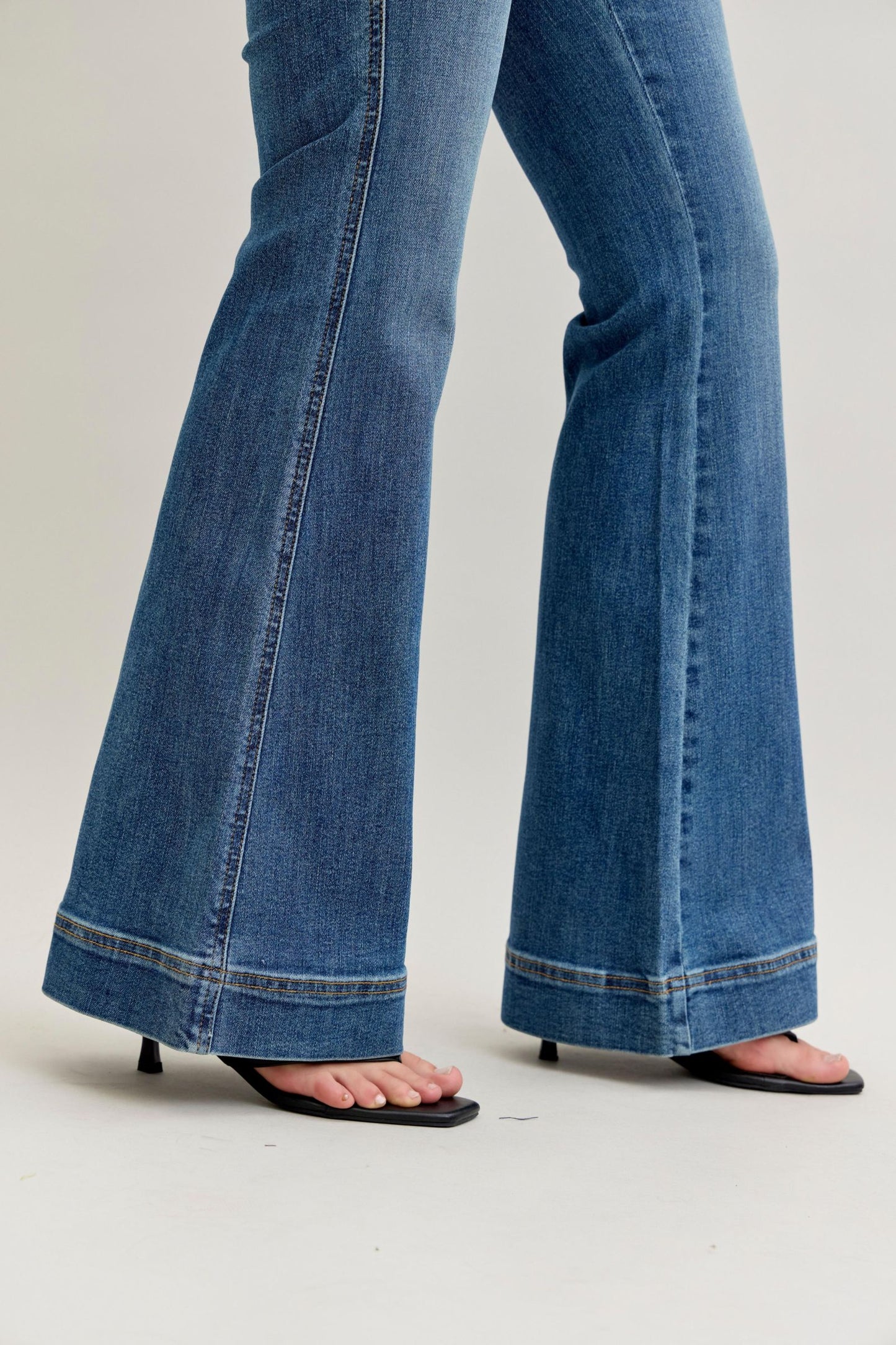 Judy Blue High Waist Tummy Control Double Button Flares