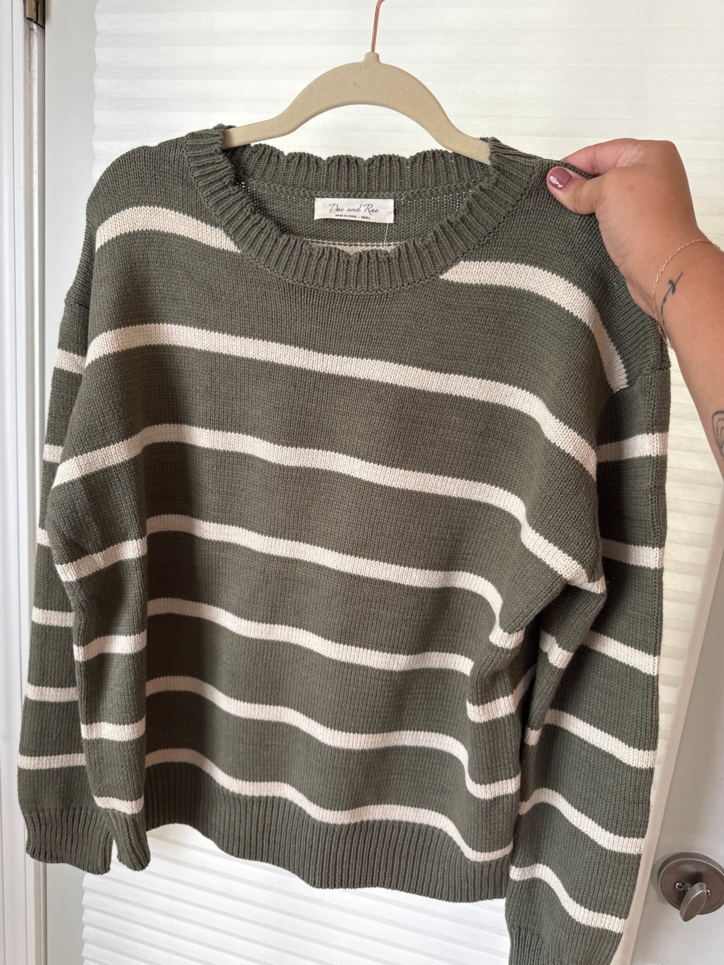 Olive Striped Sweater RGK RTS