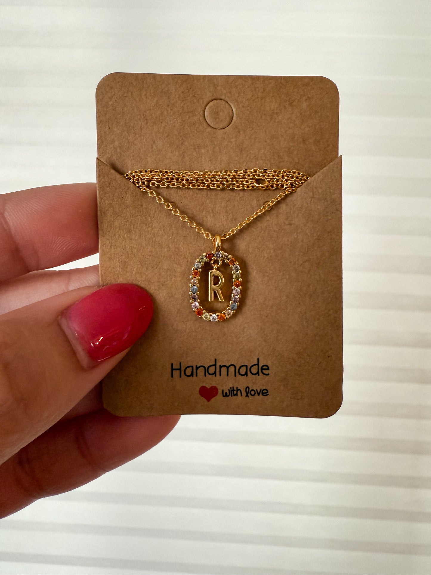 Oval Initial Necklace RGK RTS