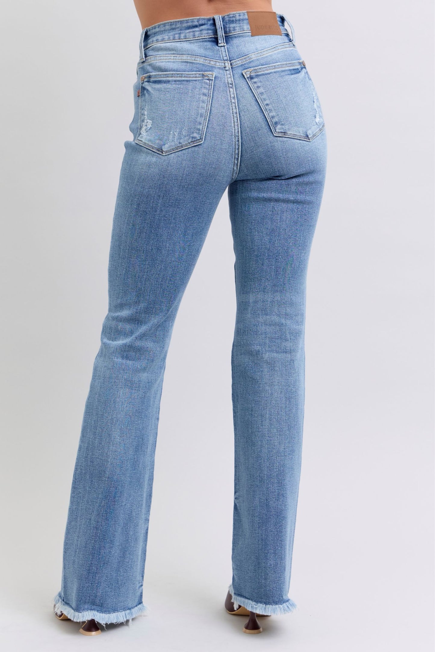 Judy Blue High Waist Bootcut w/Fray Hem