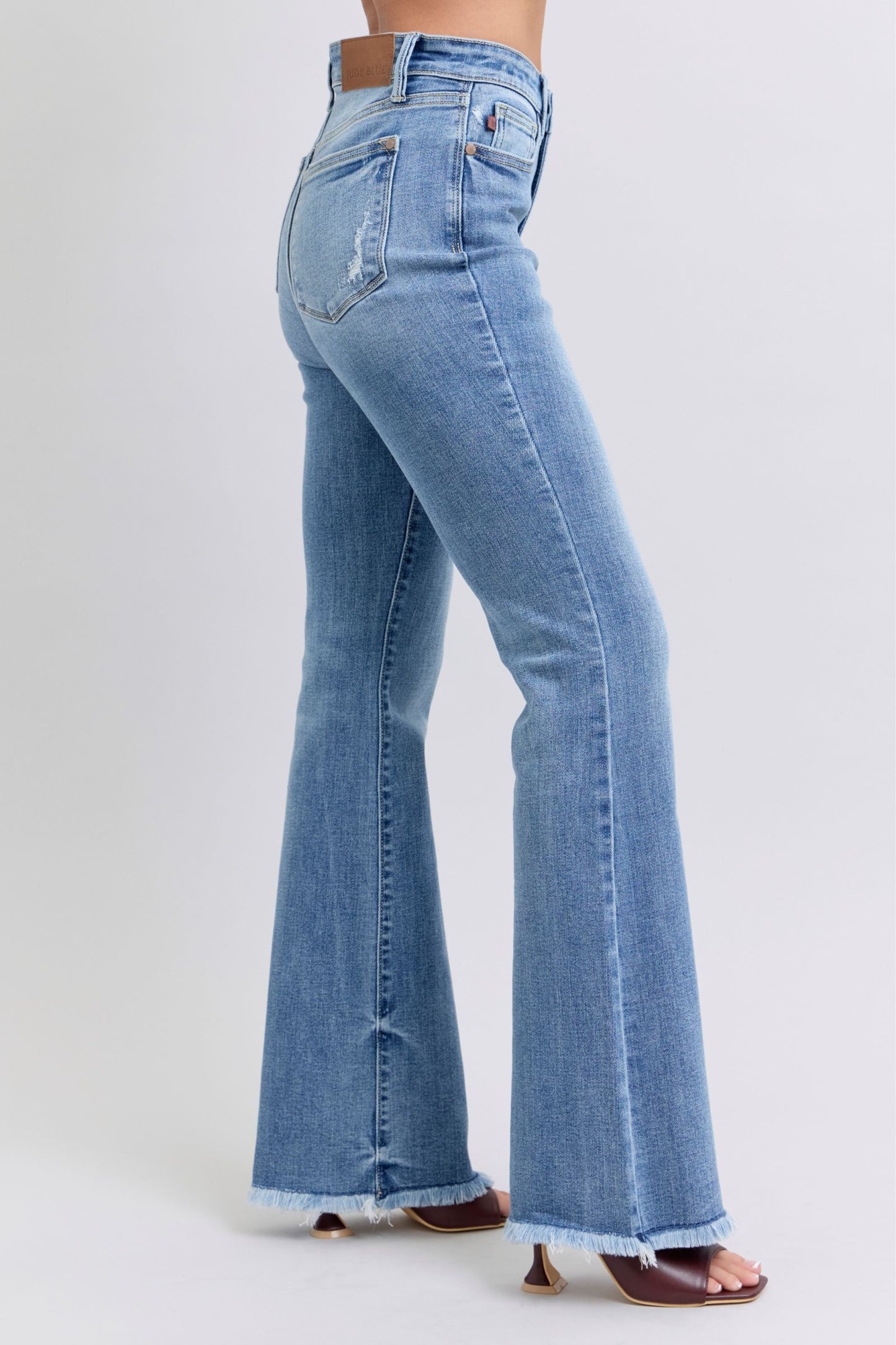 Judy Blue High Waist Bootcut w/Fray Hem