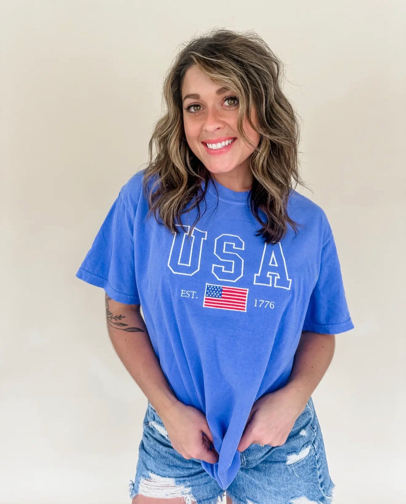 USA Embroidered Tee