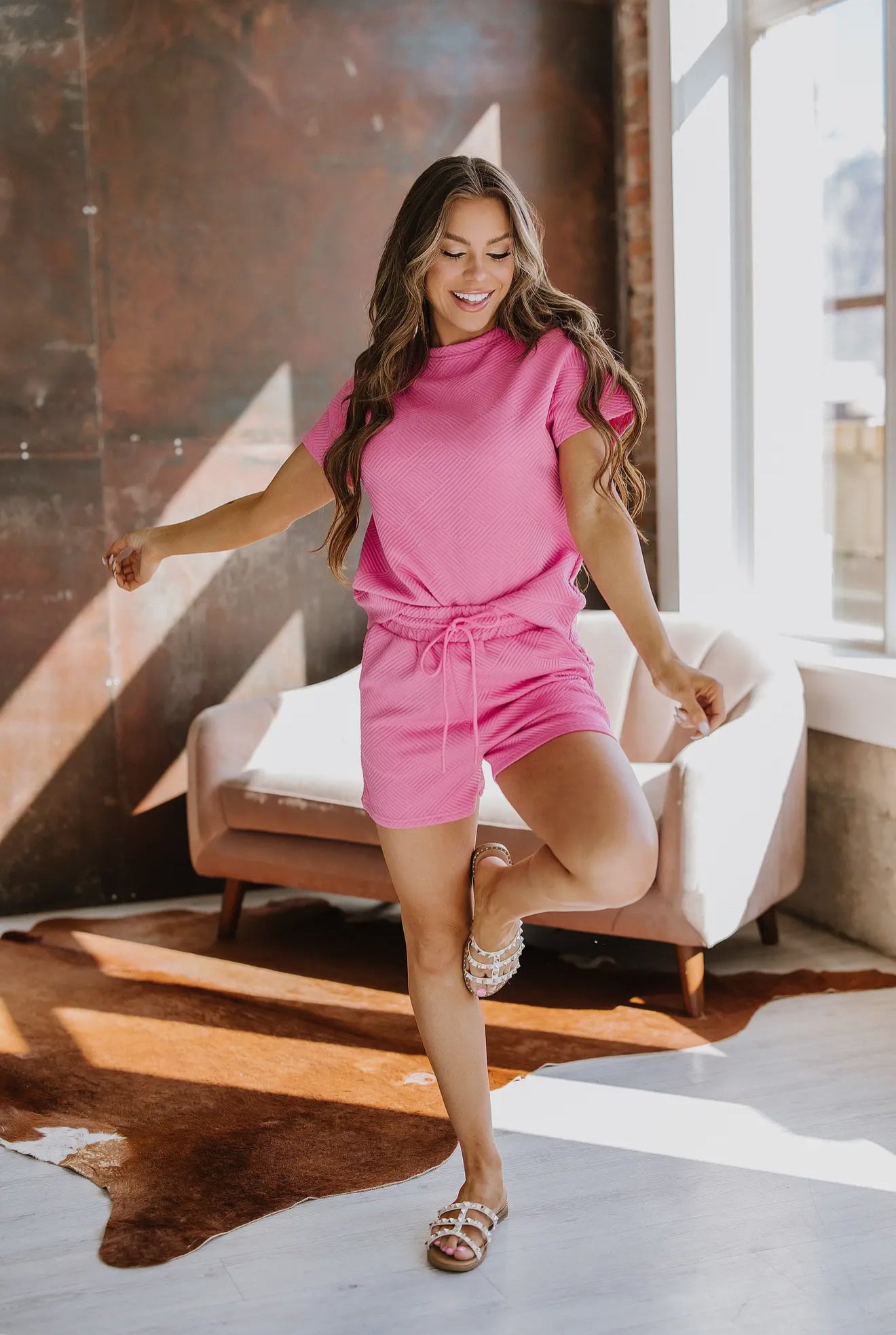 Maddie Textured 2 Piece Lounge Set RGK RTS