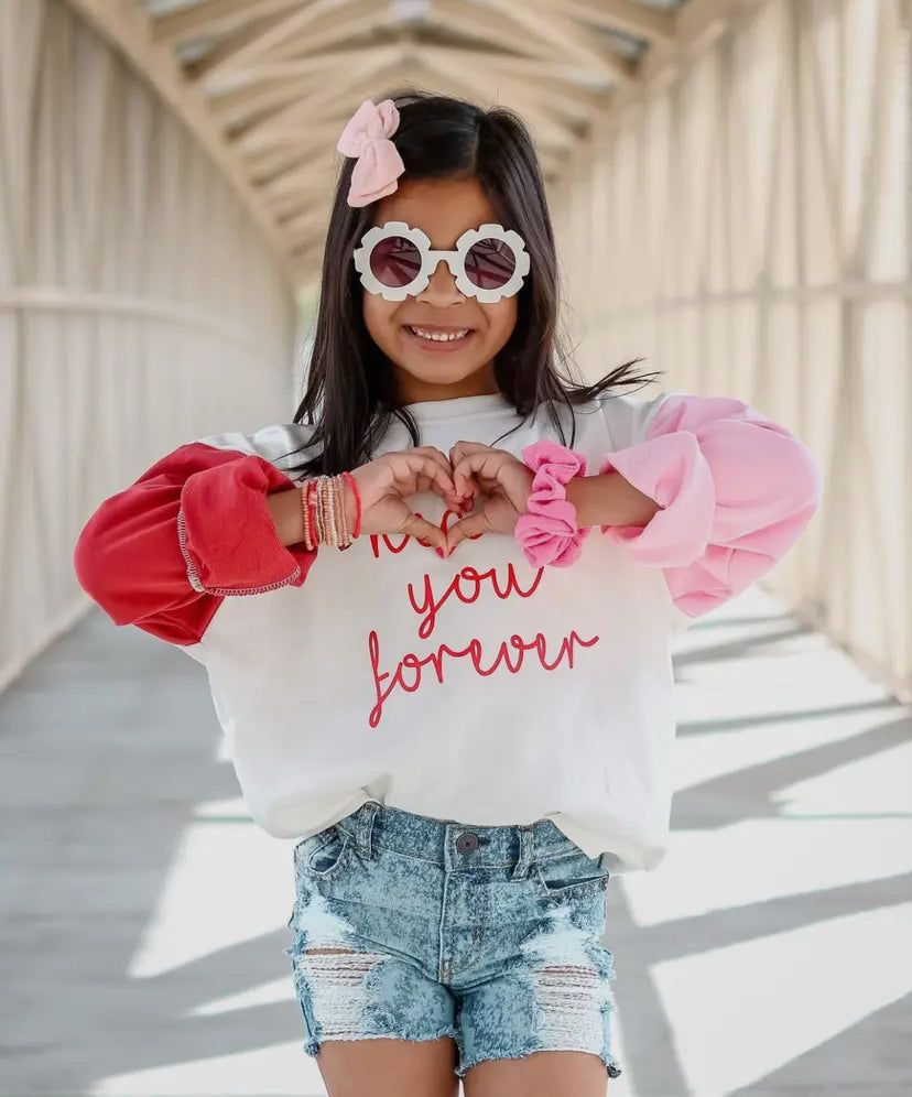 Valentine’s Colorblock Toddler Crewneck RGK RTS