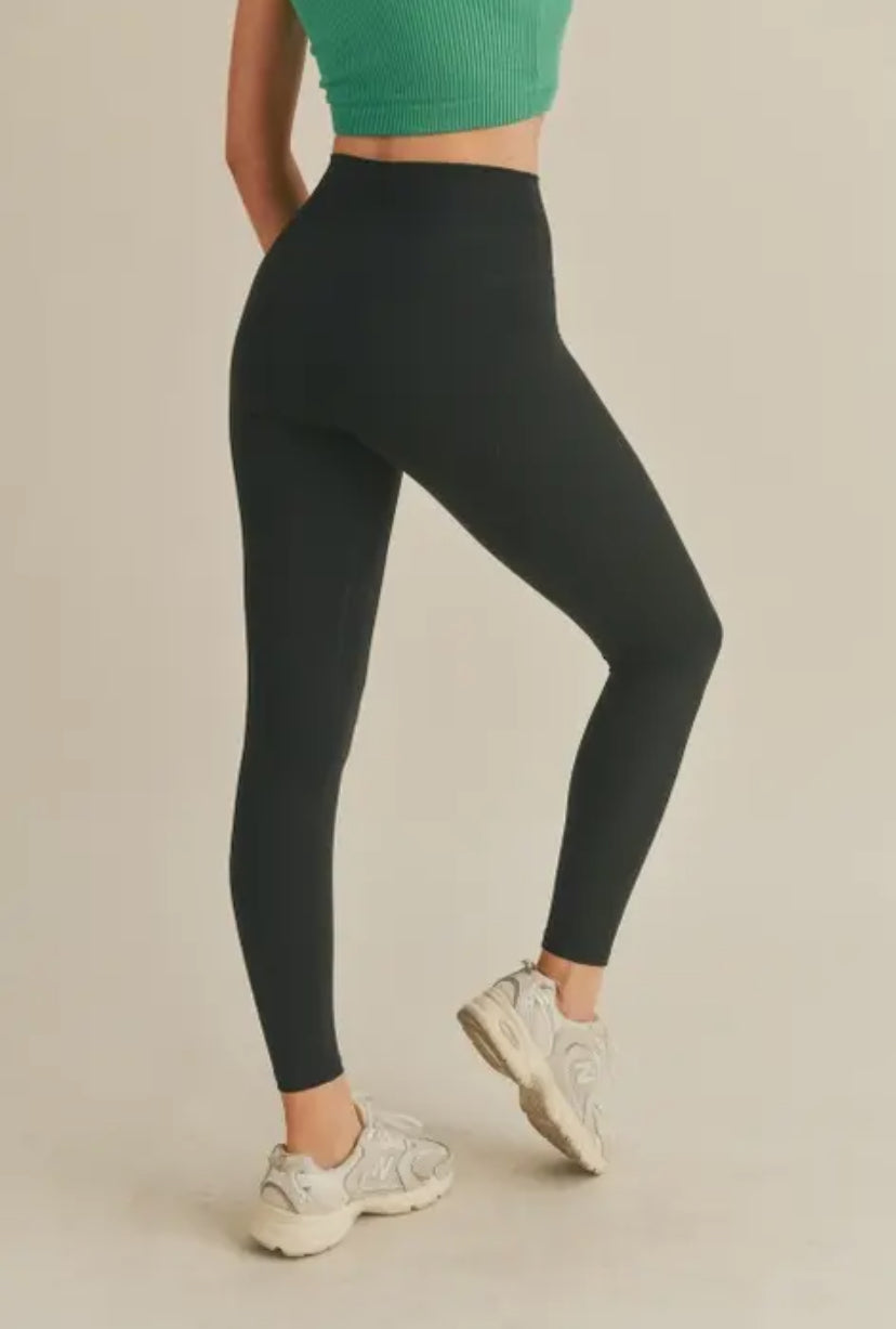 Black Aligned Performance High-Rise Leggings RGK RTS