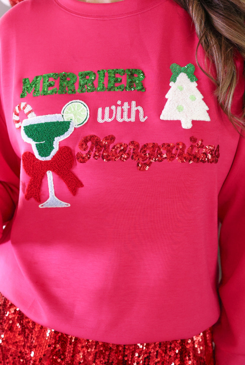 Merrier With Margaritas Sequin Pullover RGK RTS
