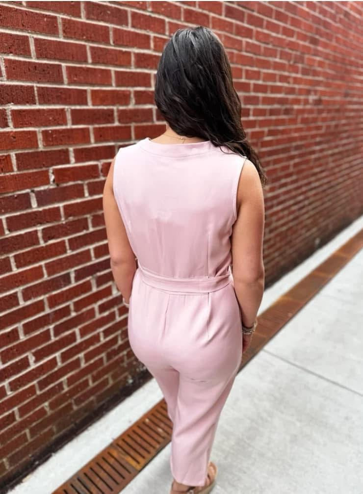 Pink Button-Up Jumpsuit RGK RTS