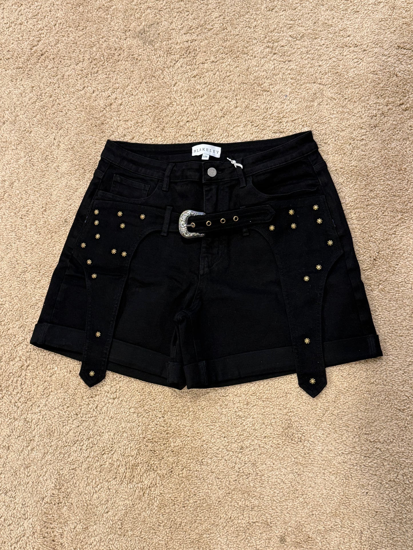 Blakeley Black Denim Shorts