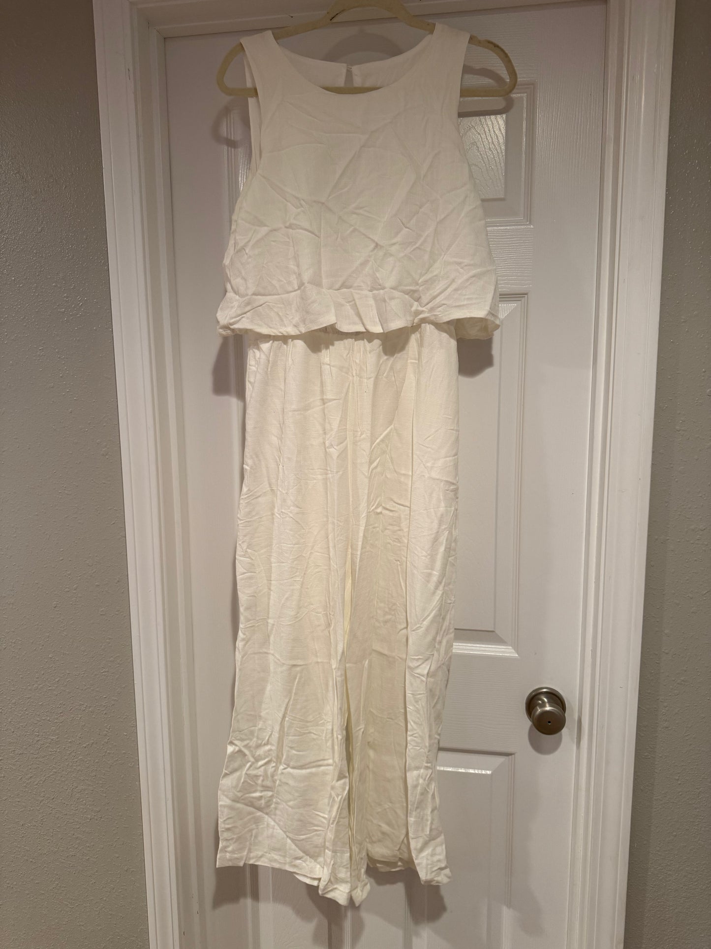 White Linen Jumpsuit