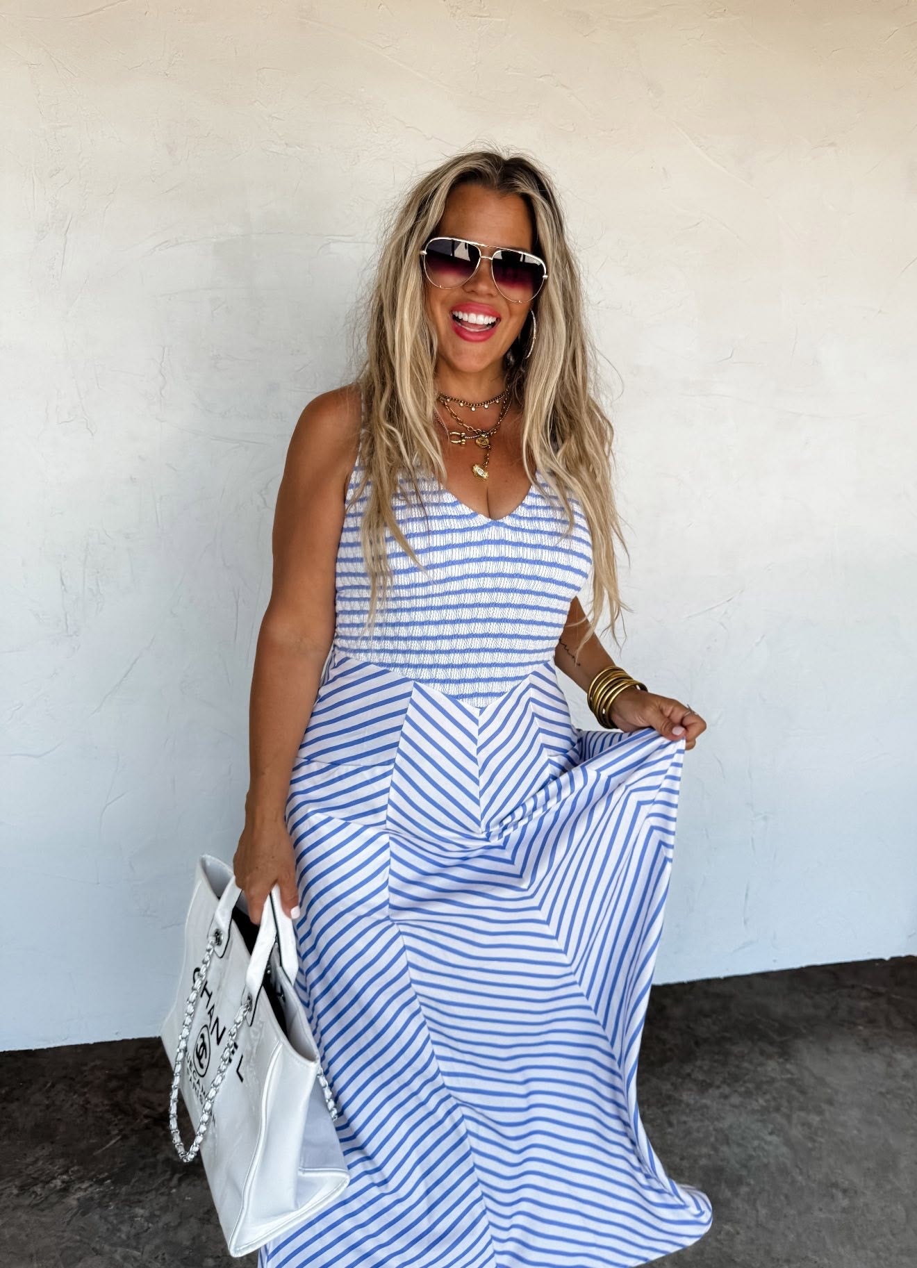 Luciana Stripe Dress RGK RTS