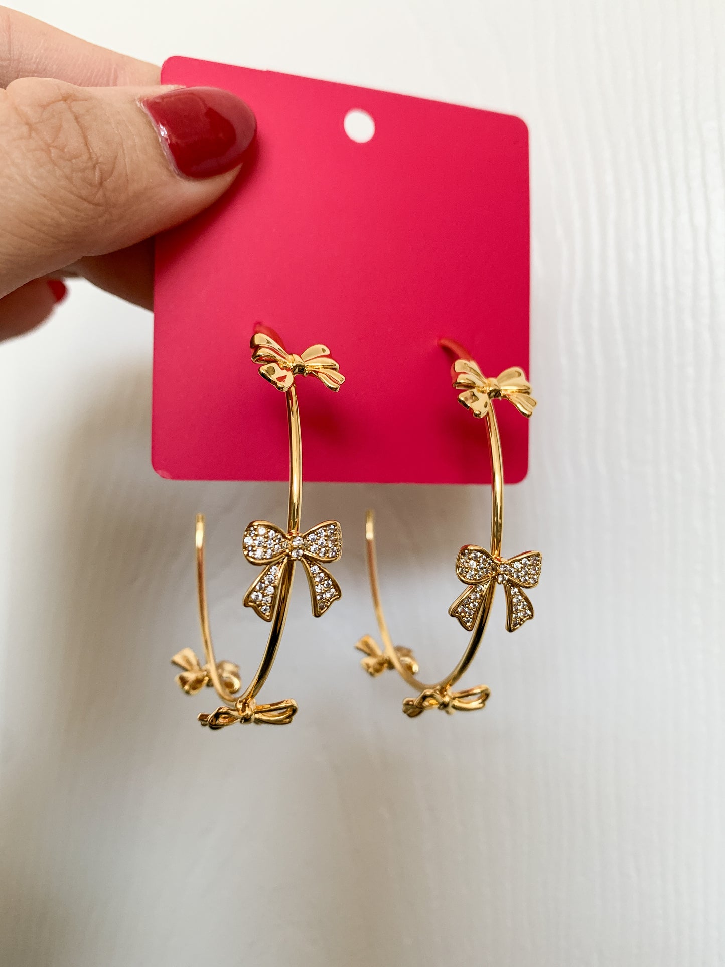 Bows & Kisses Hoop Earrings