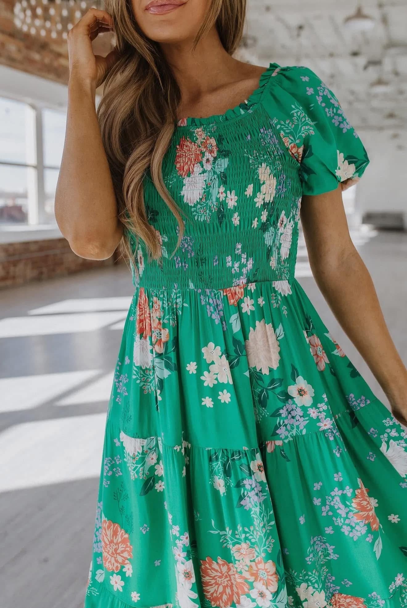 Deanna Floral Tiered Maxi