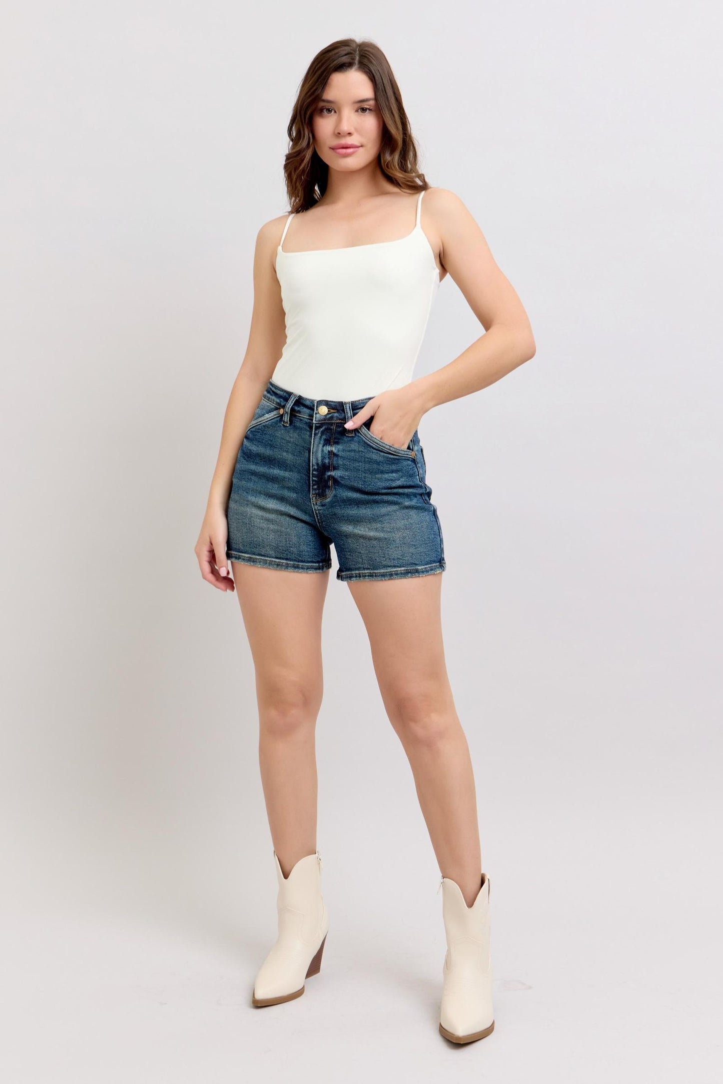 Judy Blue High Waist Shield Back Pocket Shorts