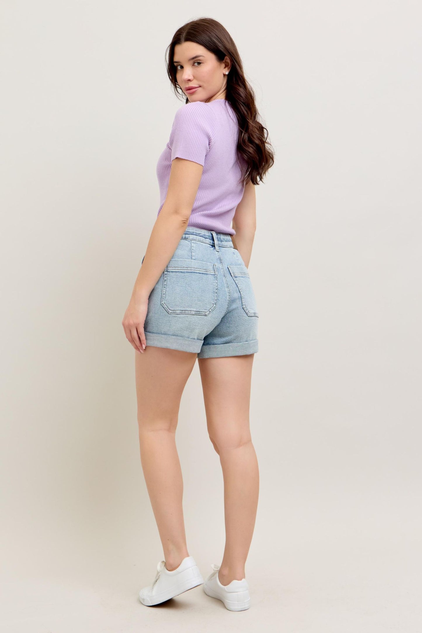 Judy Blue High Waist Cuff Jogger Shorts