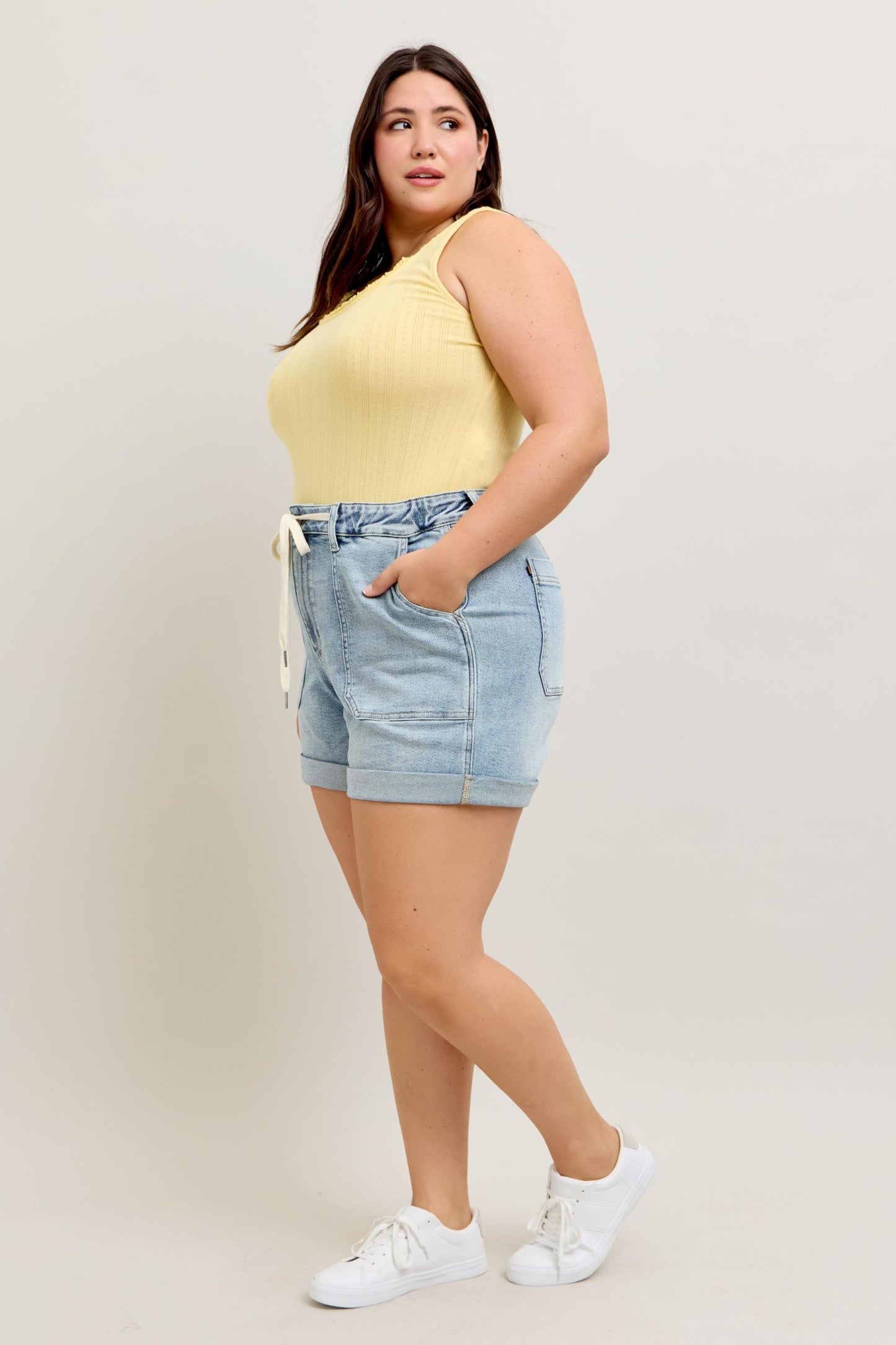 Judy Blue High Waist Cuff Jogger Shorts