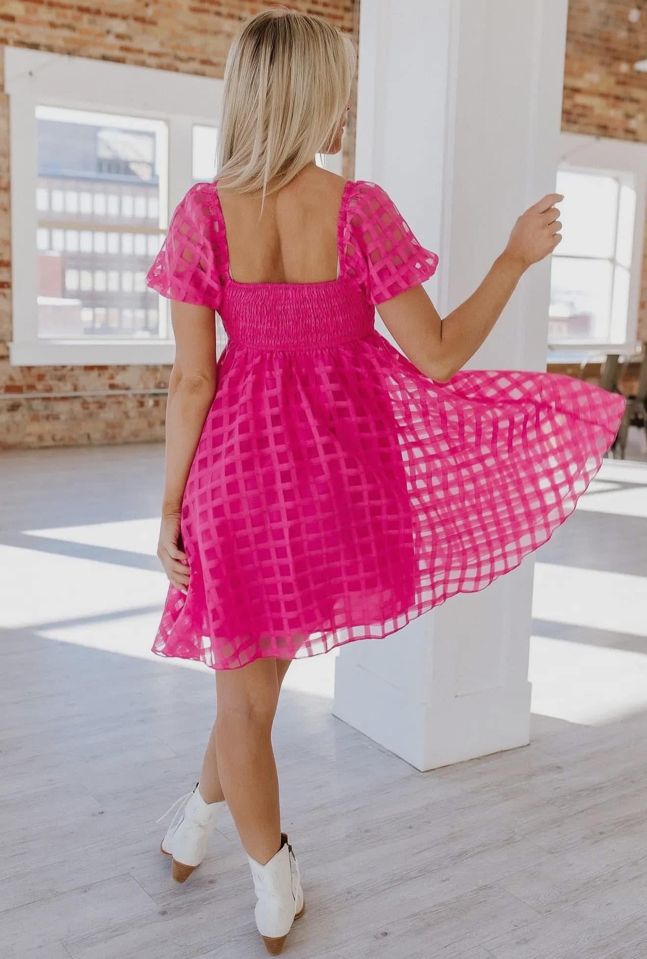 Teah Puff Sleeve Babydoll Dress RGK RTS