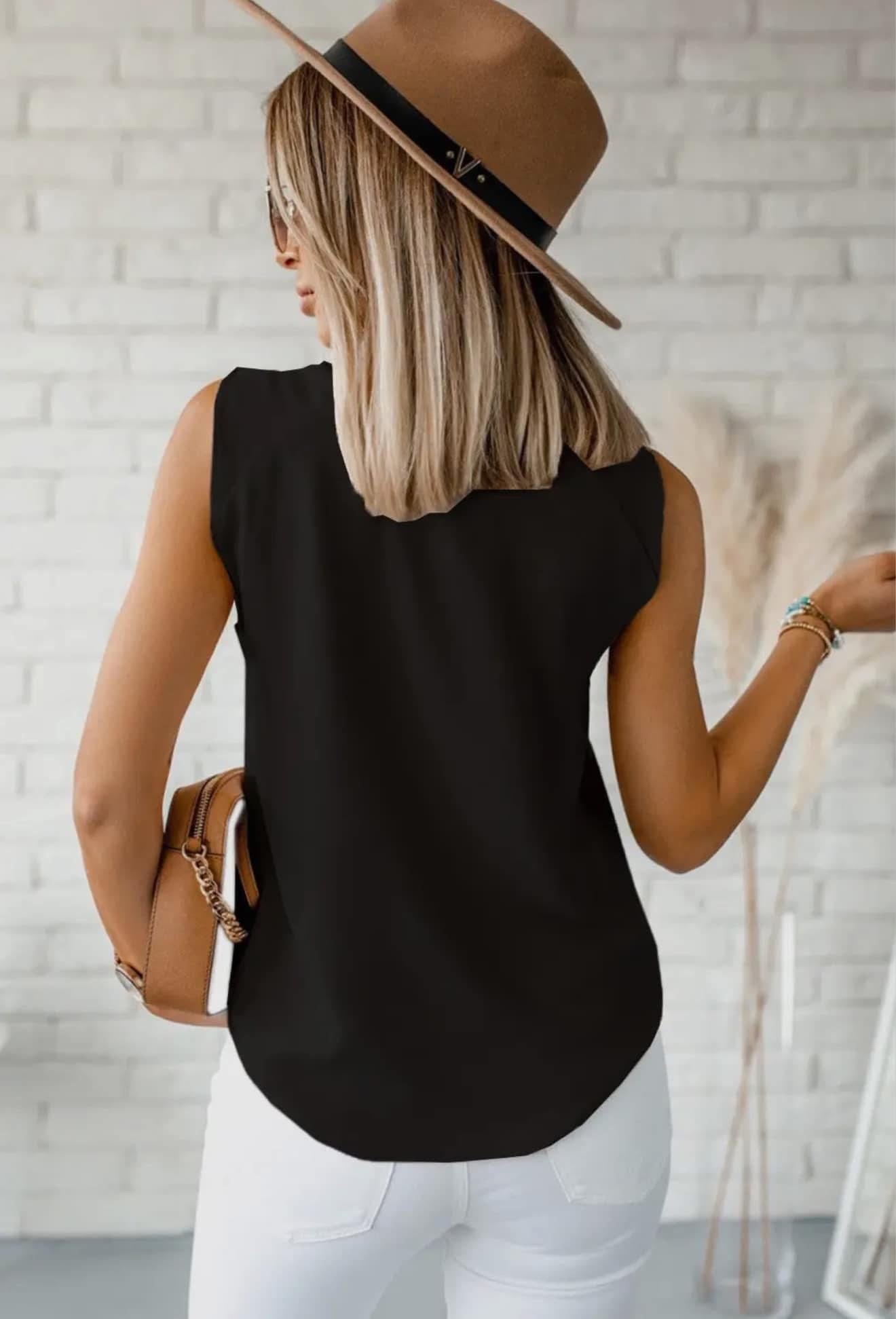 Raelynn V-Neck Knotted Tank Top RGK RTS