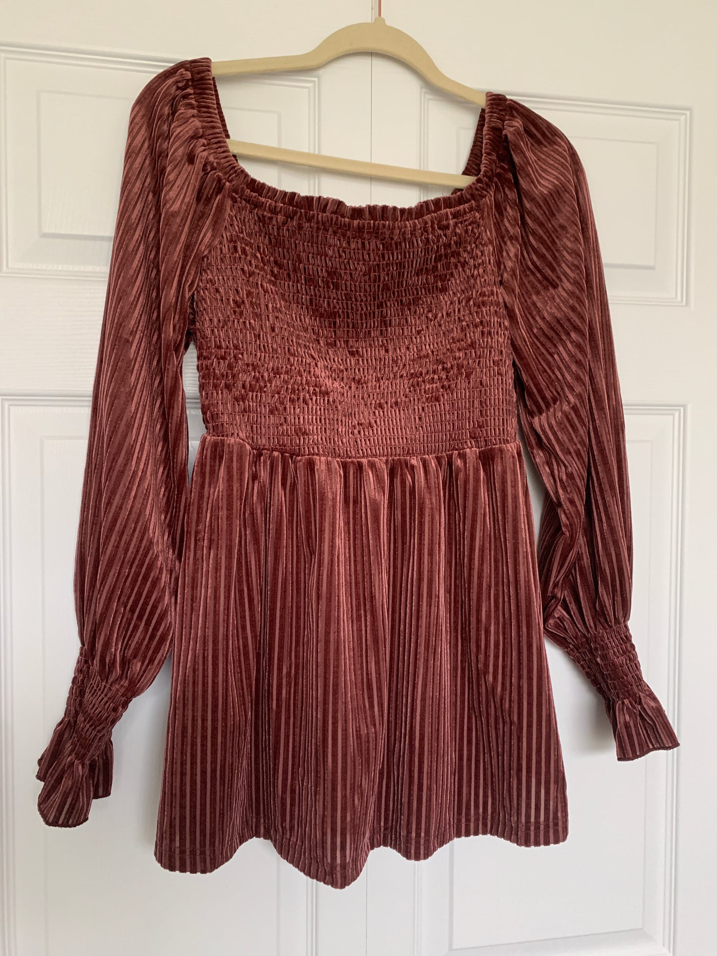 Mauve Velvet Babydoll Top RGK RTS