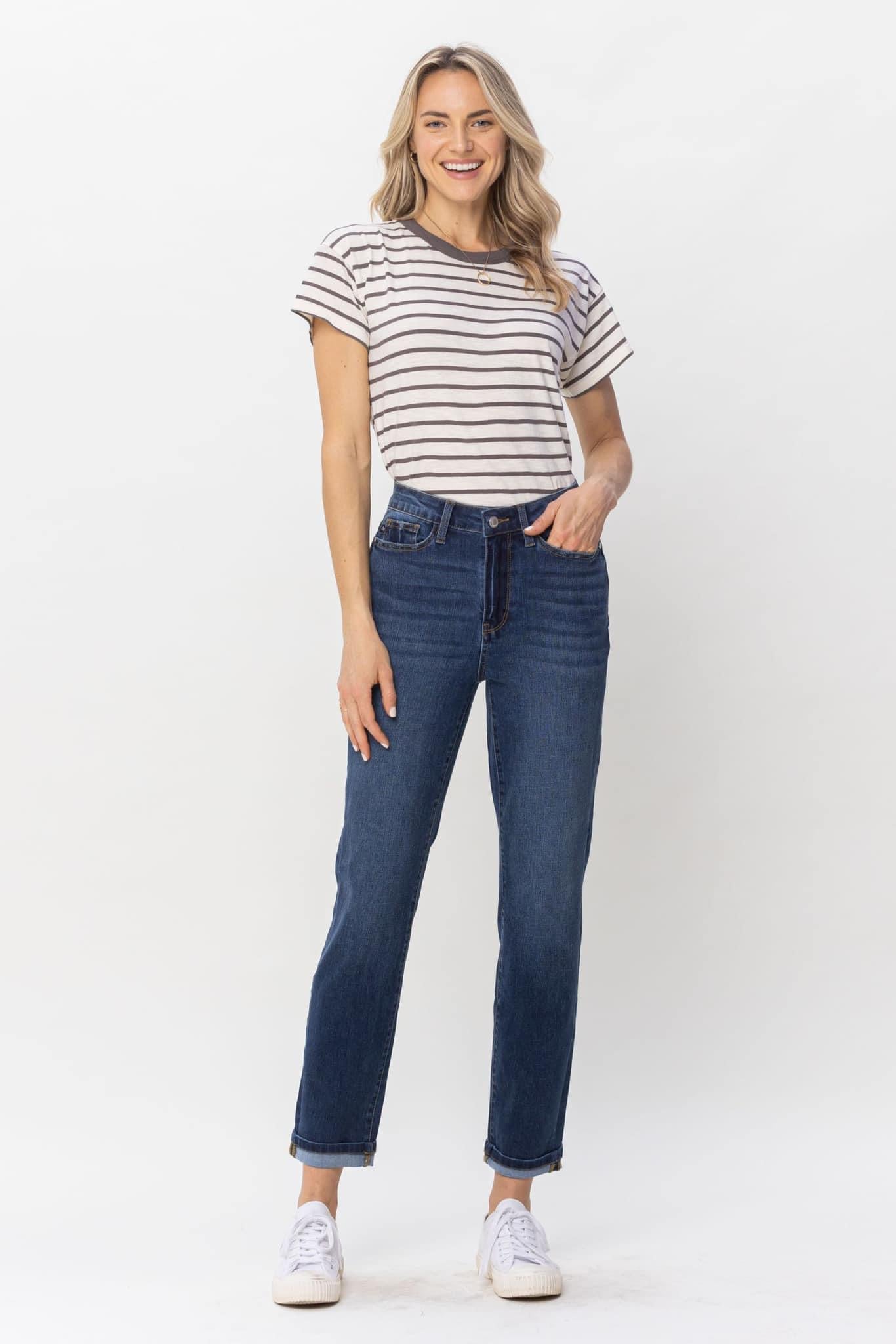 Judy Blue High-Waist Sustainable Cool Denim Boyfriend
