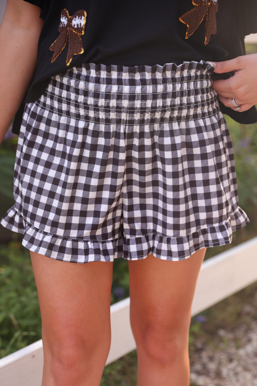 Sunny Strolls High Waist Gingham Shorts