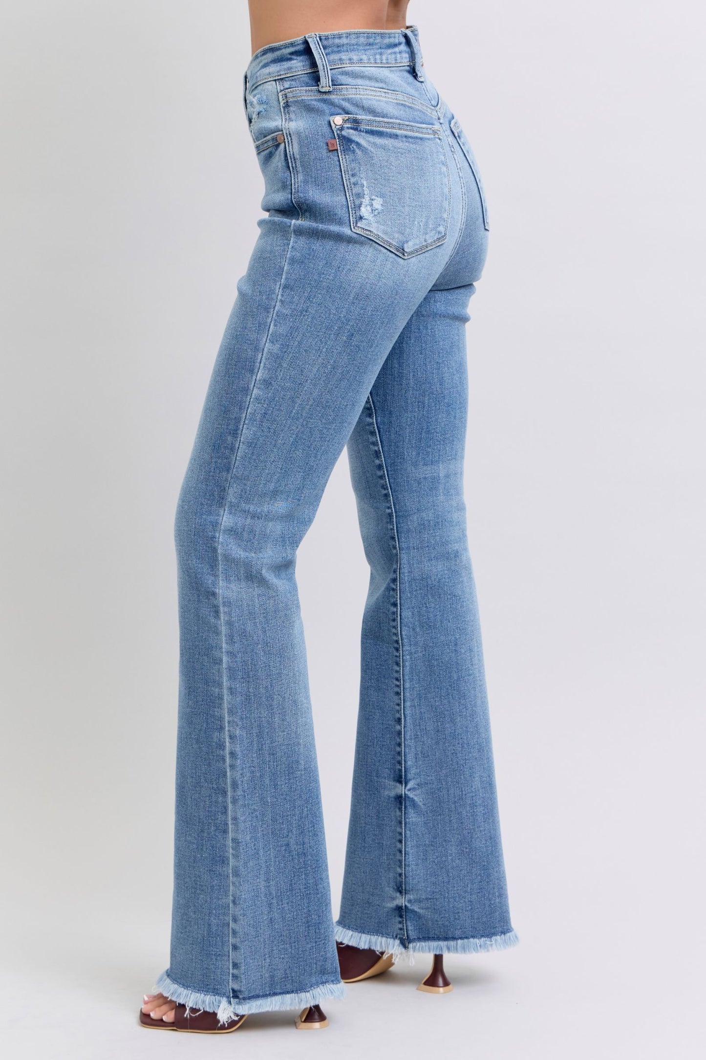 Judy Blue High Waist Bootcut w/Fray Hem
