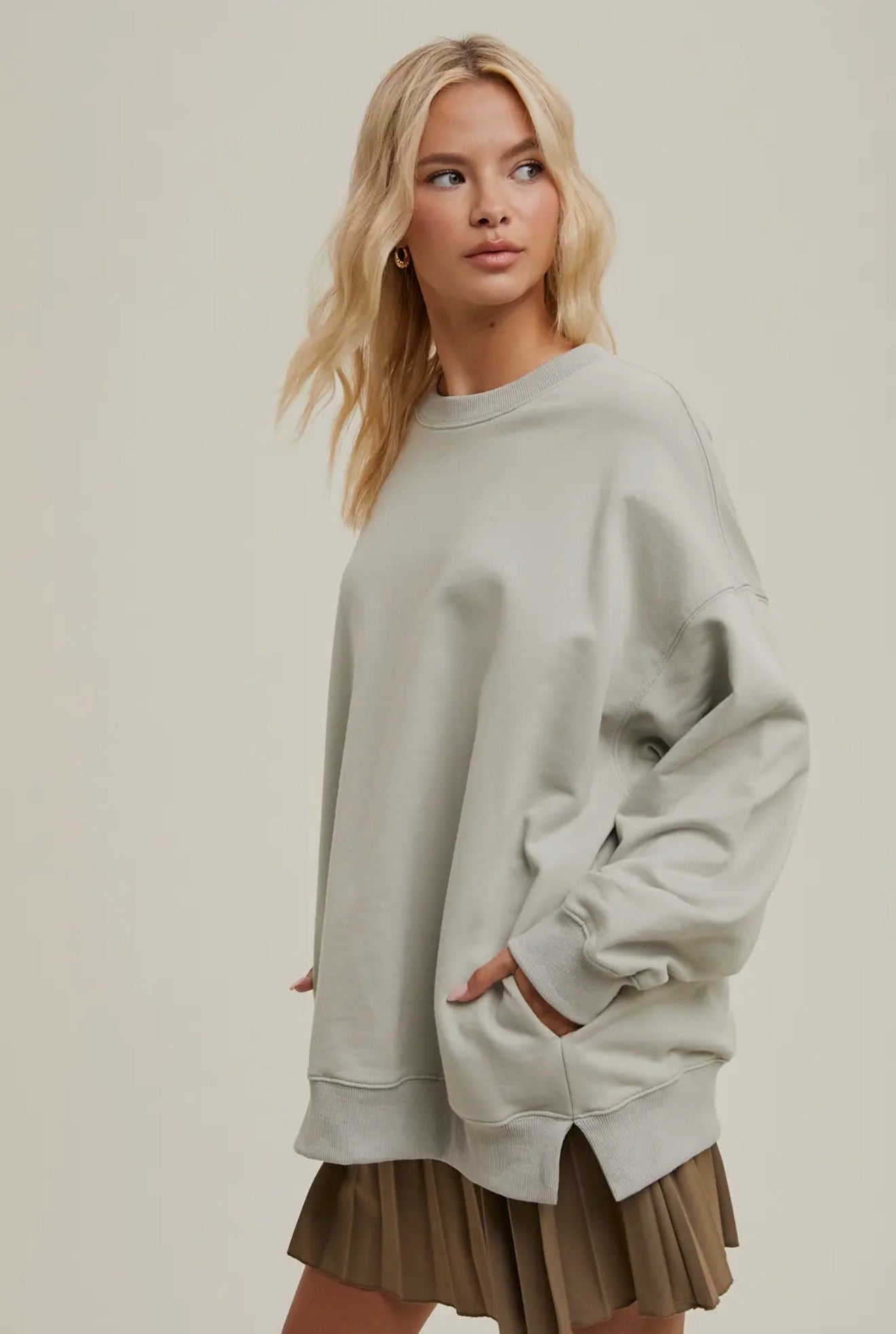 Oversized French Terry Pullover