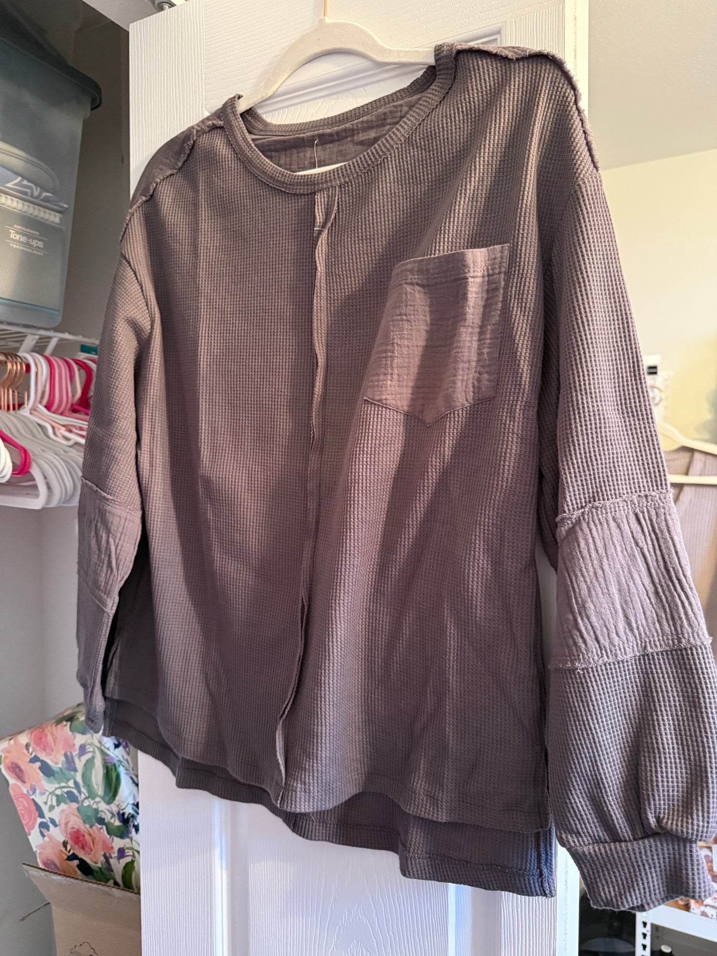 Grey Waffle Top