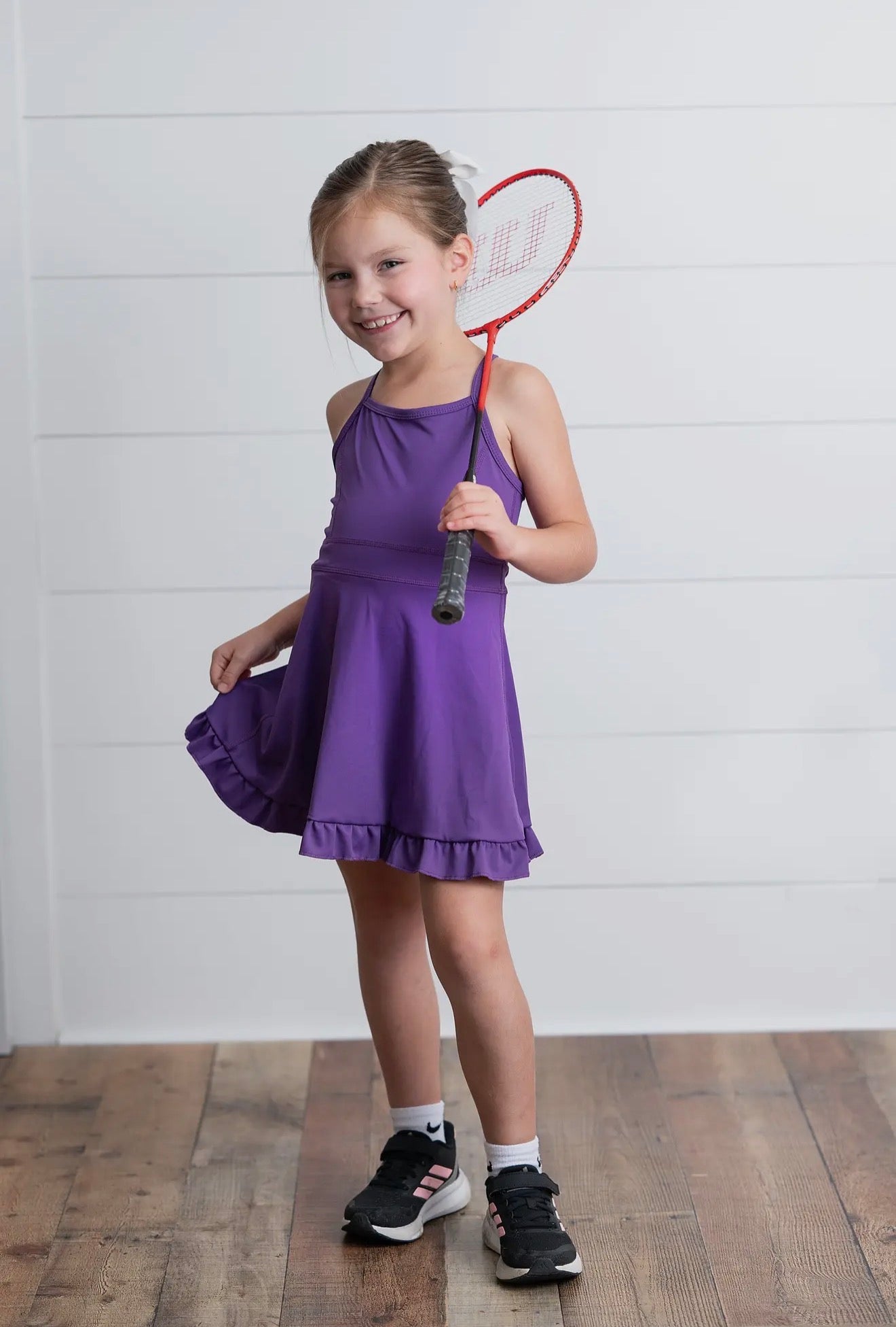 Oopsie Daisy Berry Athletic Active Sport Ruffle Dress