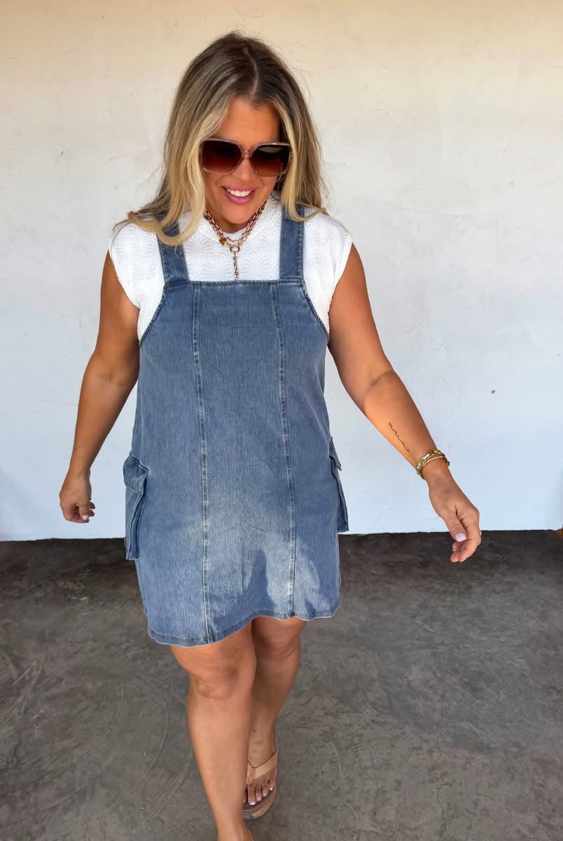 Denim Millie Overall Dress