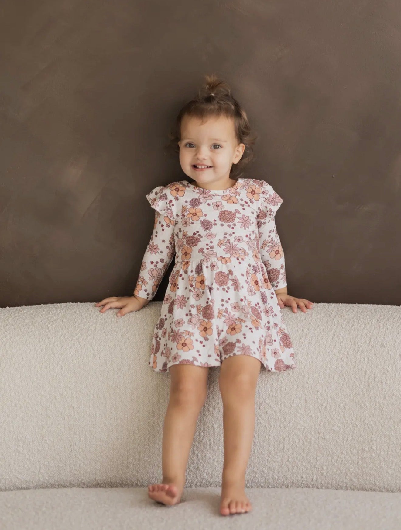 Floral Bloom Ribbed Bamboo Twirl Dress - 2 Styles!