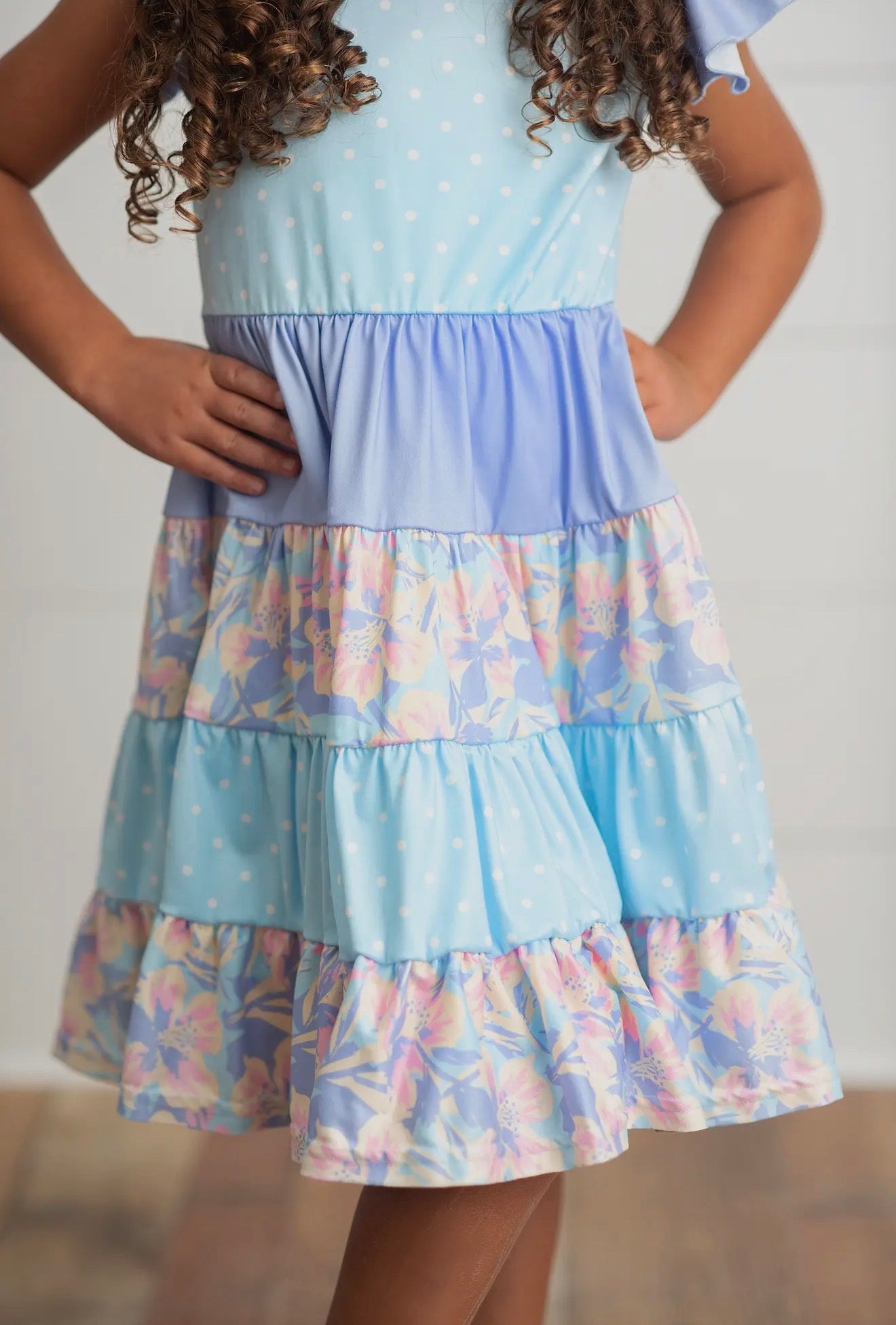 Oopsie Daisy Polka Dot Floral Dress
