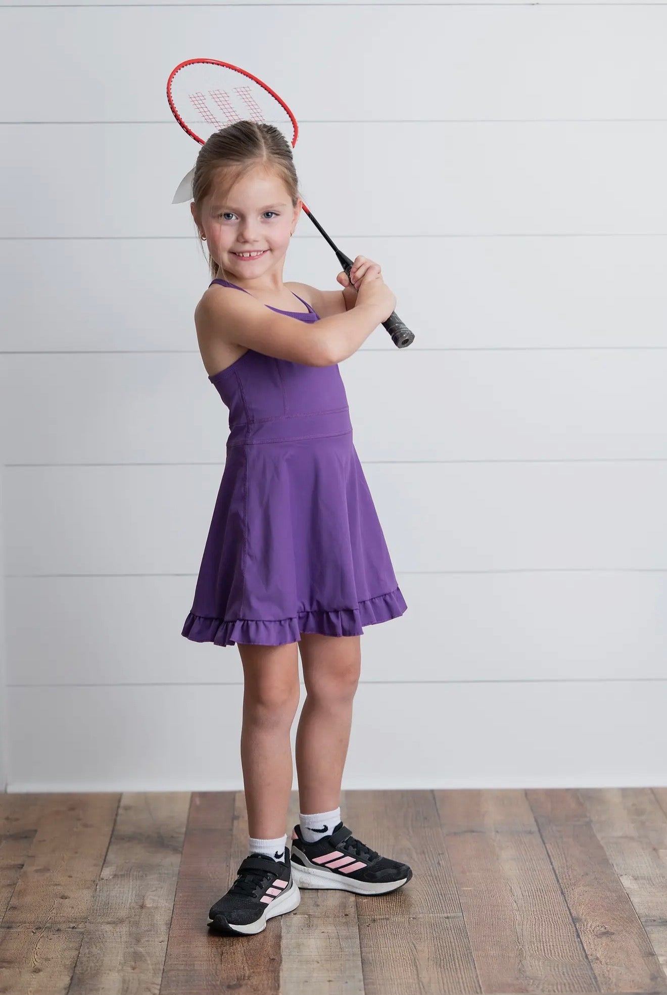 Oopsie Daisy Berry Athletic Active Sport Ruffle Dress