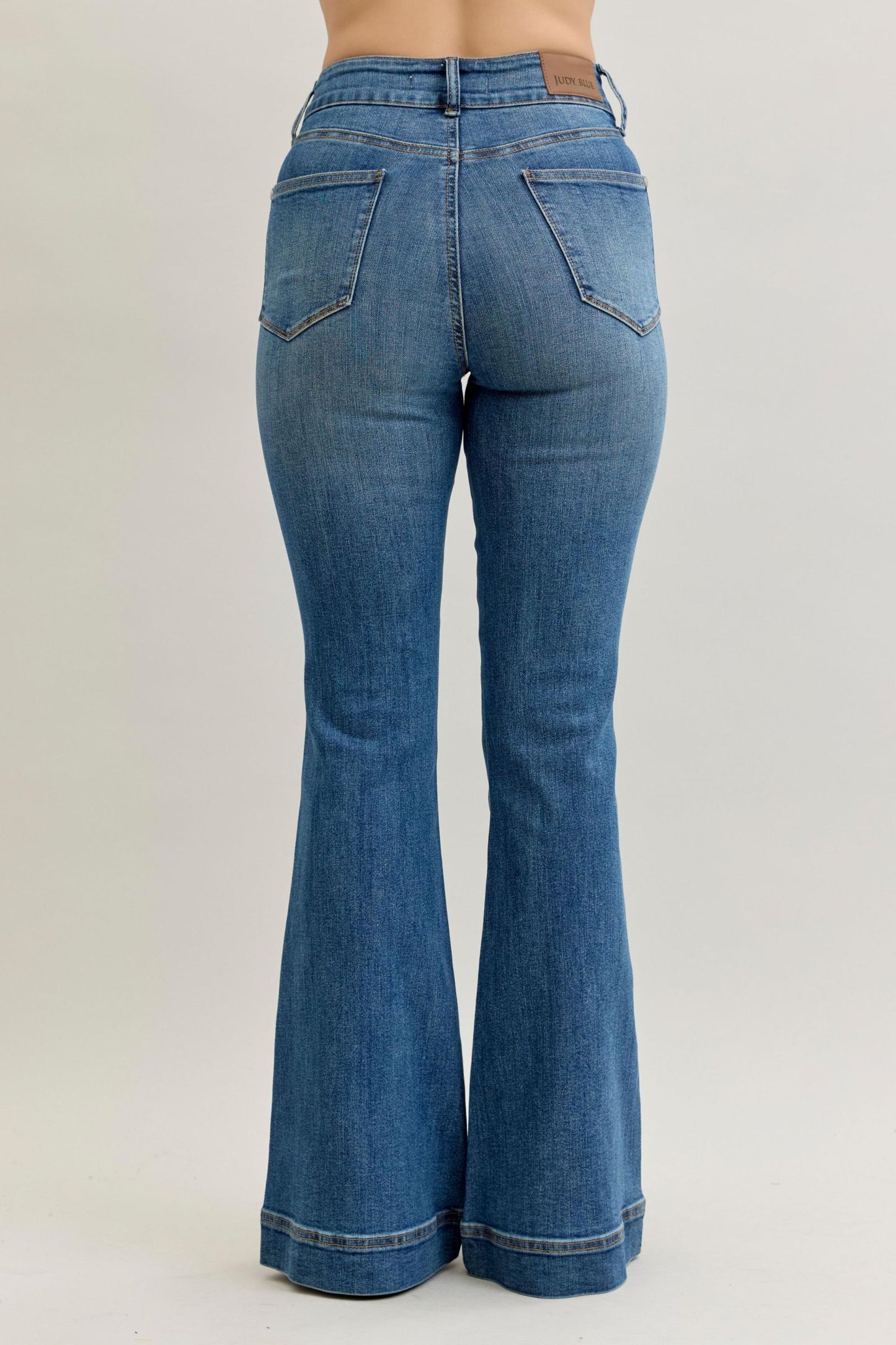 Judy Blue High Waist Tummy Control Double Button Flares