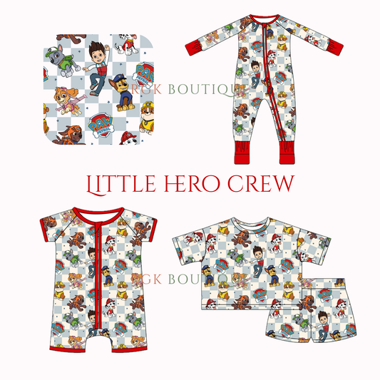ETA EARLY MAY - Little Hero Crew Bamboo Lounge Set