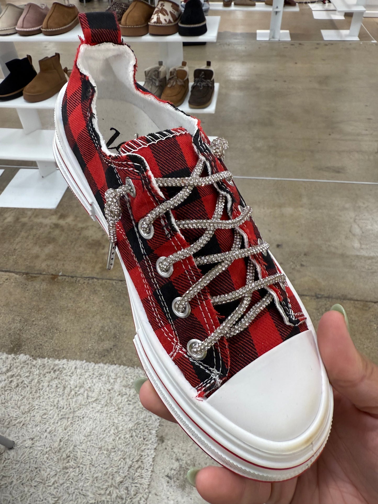 Plaid Aman Rhinestones