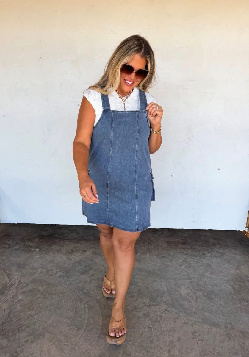 Denim Millie Overall Dress
