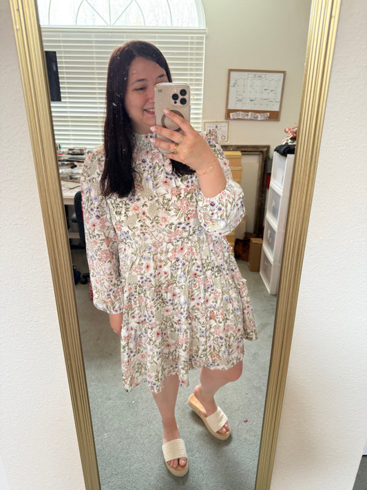 White Floral Dress RGK RTS