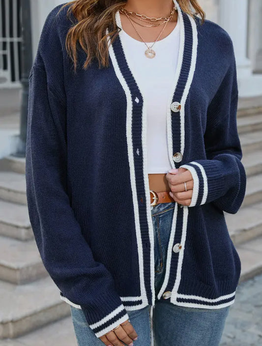 Navy V-Neck Cardigan RGK RTS