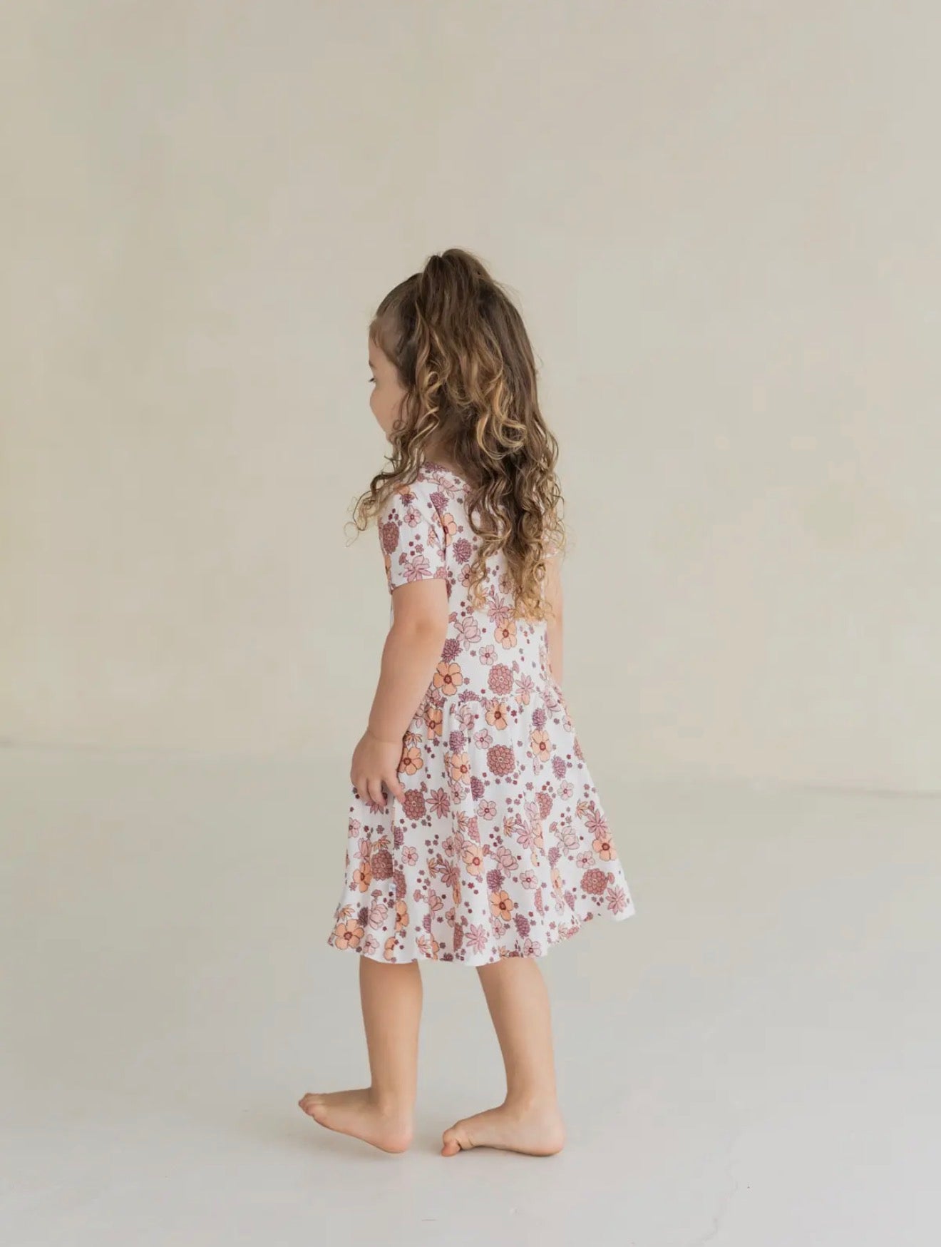 Floral Bloom Ribbed Bamboo Twirl Dress - 2 Styles!