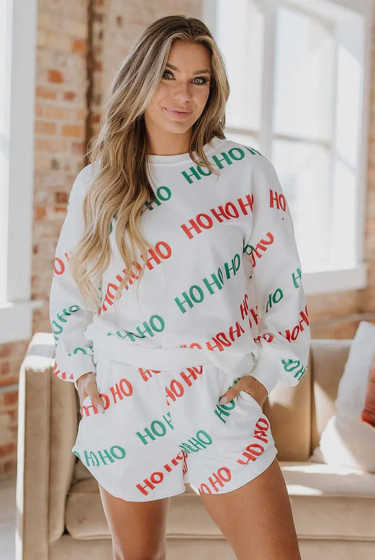 Ho Ho Ho Pullover & Shorts Lounge Set RGK RTS