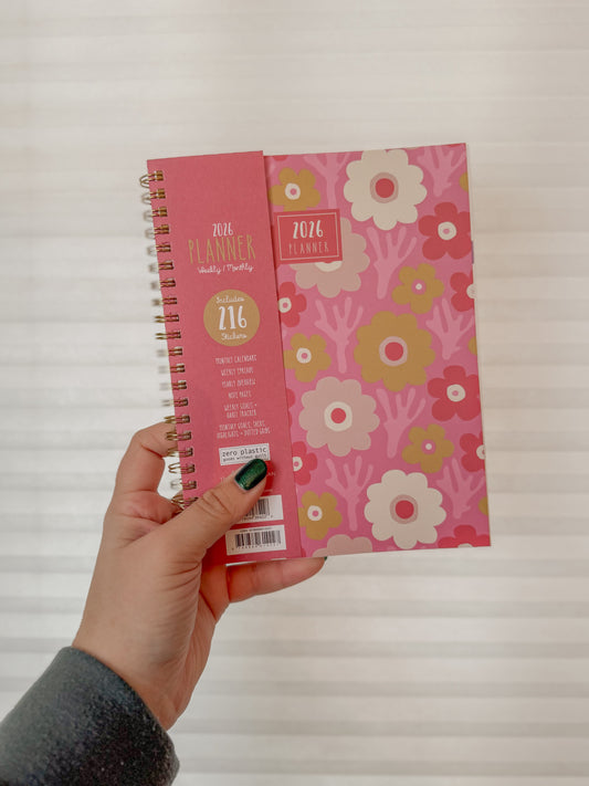 Pretty In Pink Petals Weekly Monthly Planner