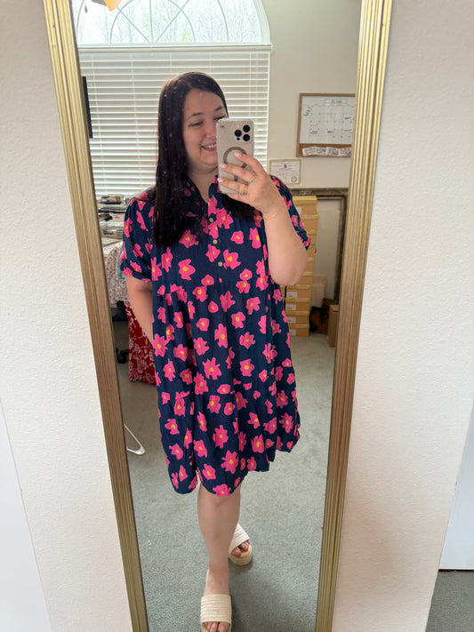 Summer Blooms Floral Dress RGK RTS