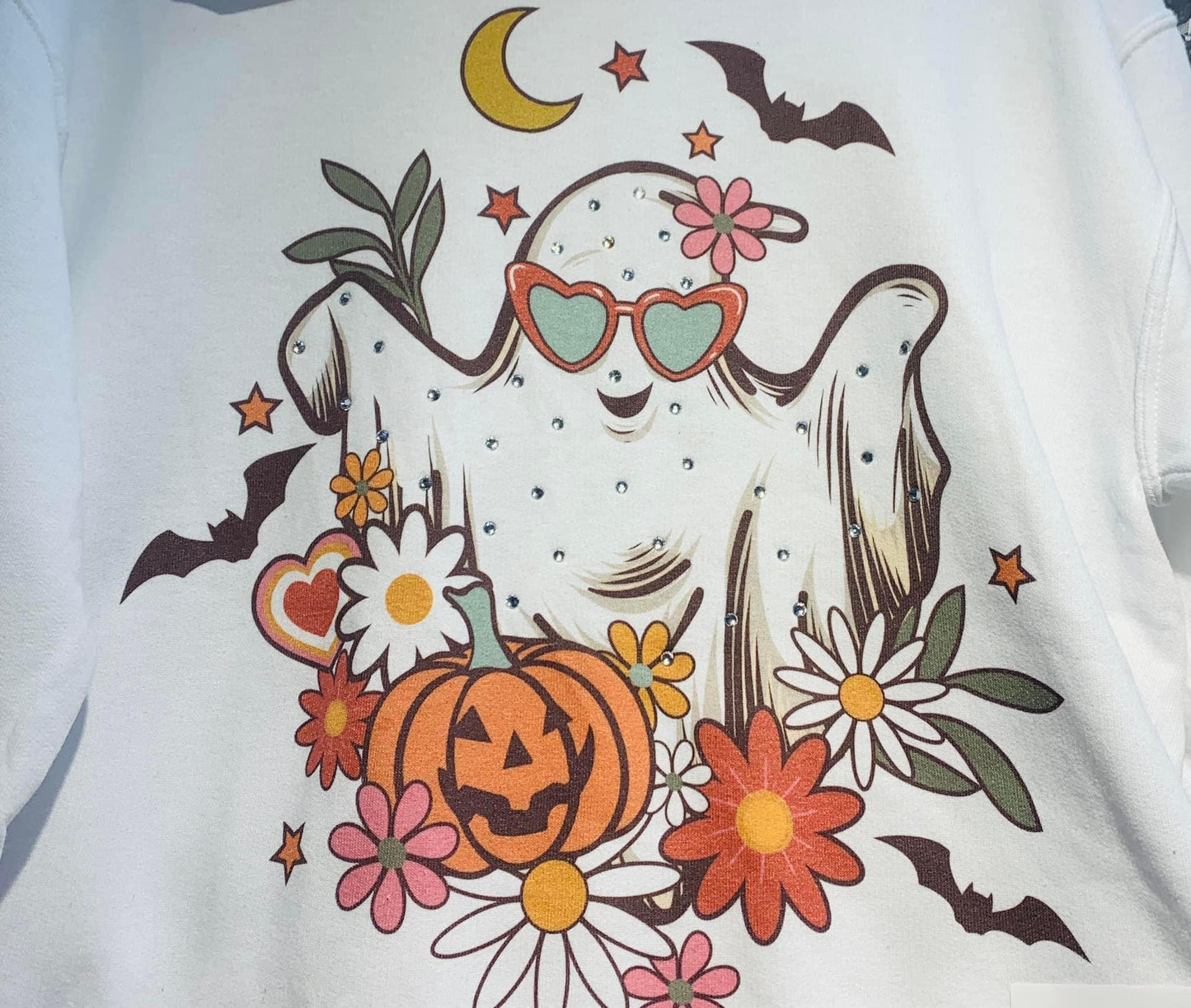 Youth & Adult Bedazzled Ghost Crewneck RGK RTS