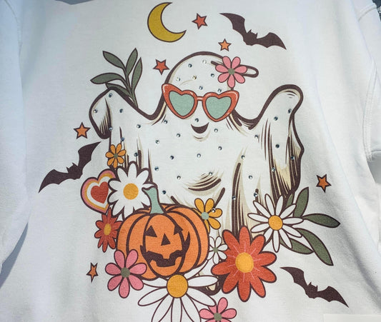 Youth & Adult Bedazzled Ghost Crewneck RGK RTS