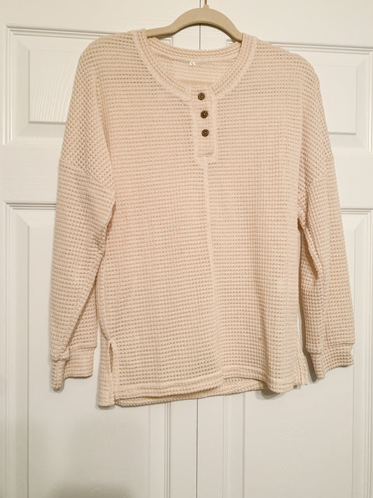Khaki Waffle Knit Top RGK RTS