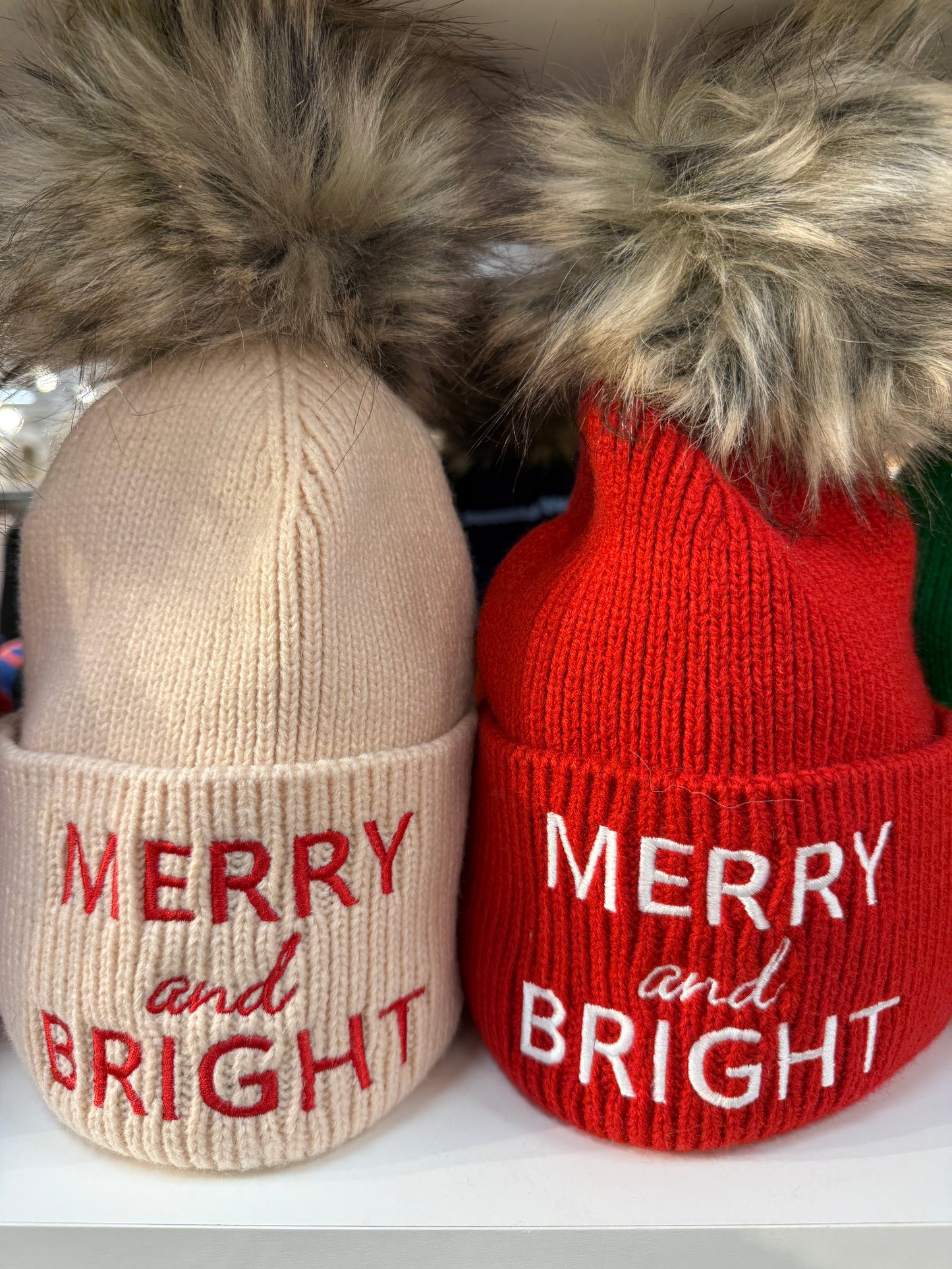 Merry & Bright Knit Pom Hat