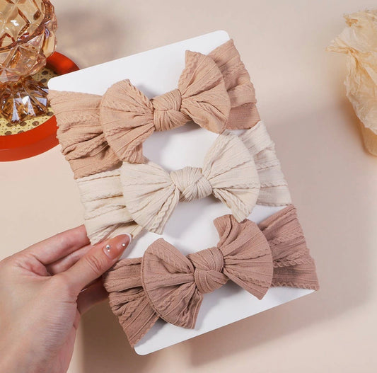 Baby Headband Set with Jacquard Bow