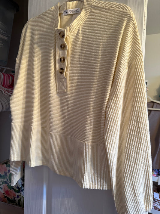 Ribbed Henley Top