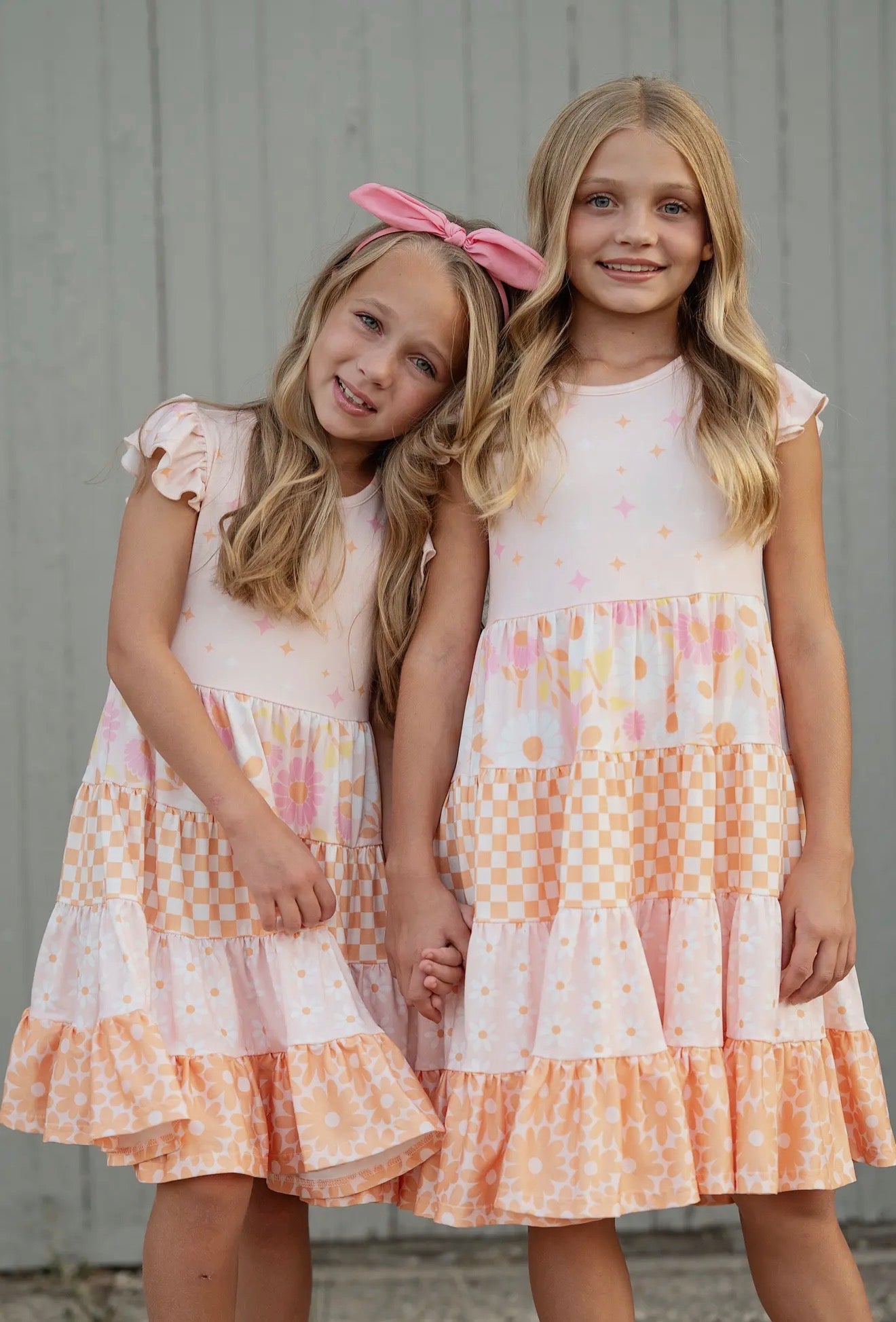 Oopsy Daisy Checkered Tiered Dress