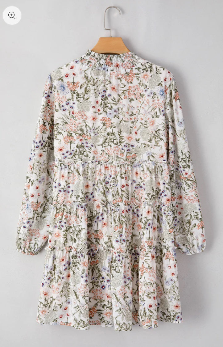 White Floral Dress RGK RTS